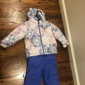 LL Bean toddler winter jacket and snow bibs/pants